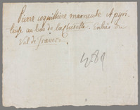 L 00093
<br/>
Label met opschrift
<br/>
<em>Saussure, Horace-Bénédict de (1740-1799)</em>